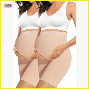 Maternity Shapewear High Waisted Mid-Thigh Seamless Belly Support Pregnancy